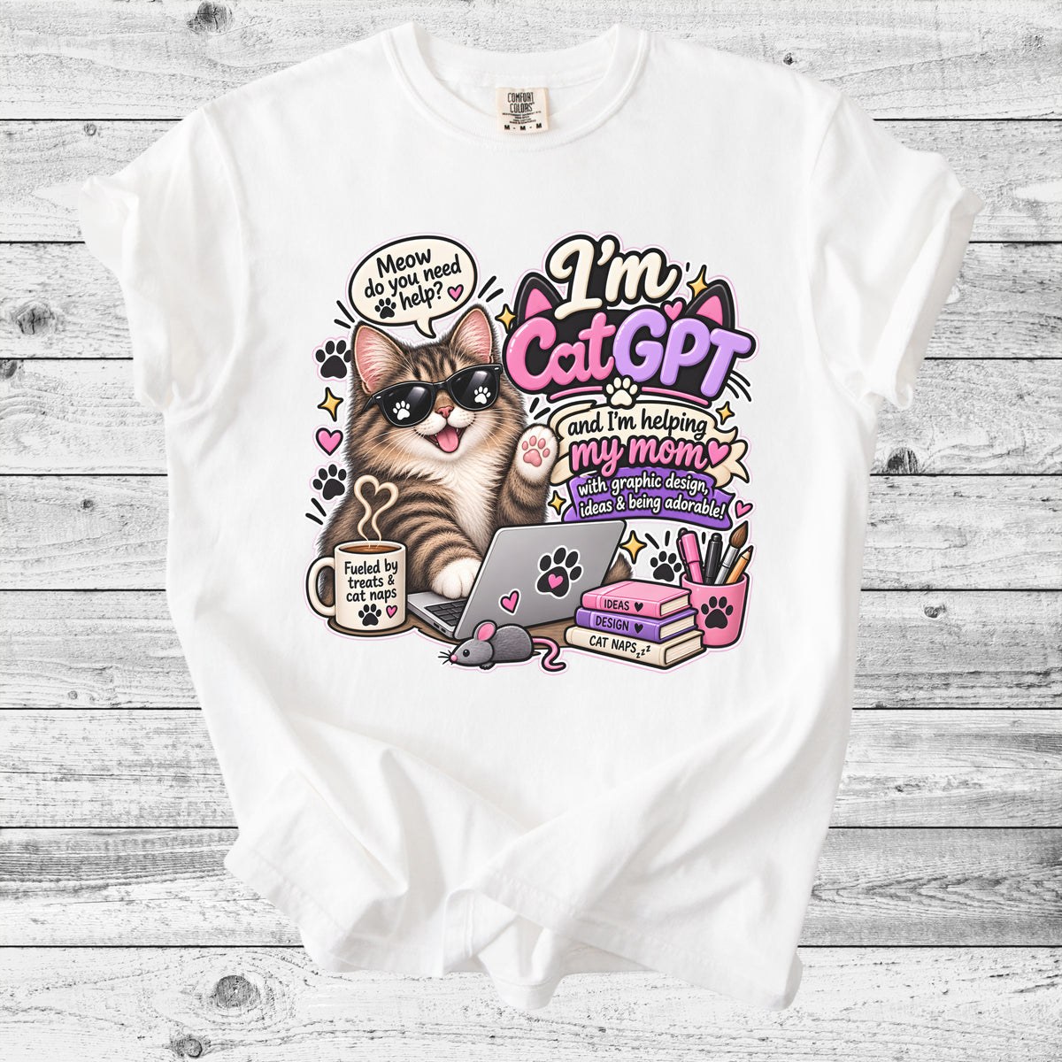 CatGPT Funny Cat T-Shirt | Tech Lover Cat Mom Gift