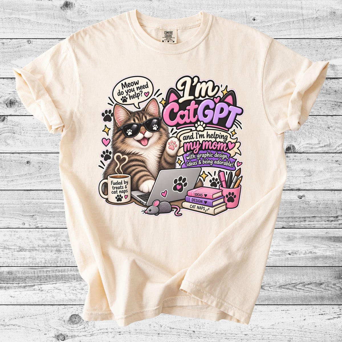 CatGPT Funny Cat T-Shirt | Tech Lover Cat Mom Gift