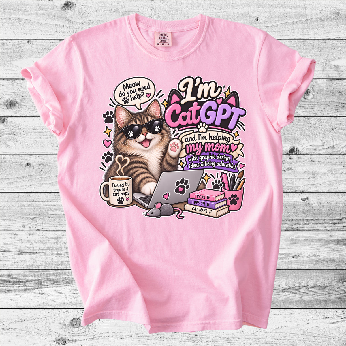 CatGPT Funny Cat T-Shirt | Tech Lover Cat Mom Gift