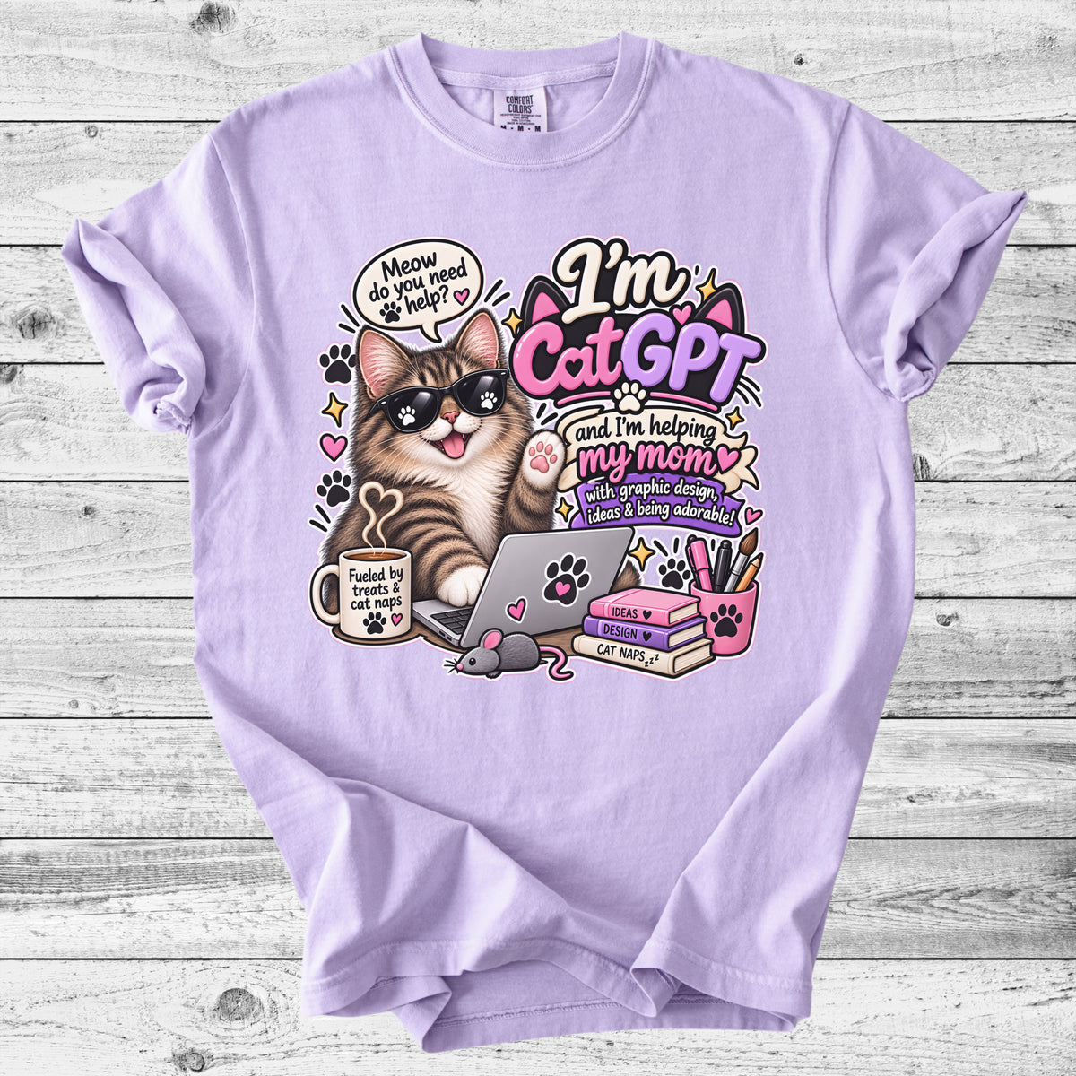 CatGPT Funny Cat T-Shirt | Tech Lover Cat Mom Gift