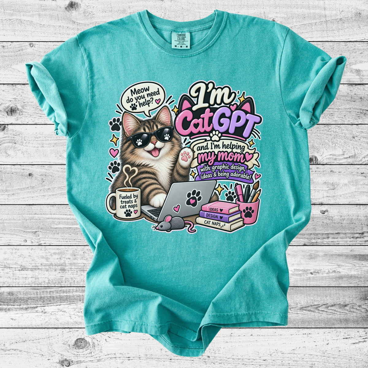 CatGPT Funny Cat T-Shirt | Tech Lover Cat Mom Gift