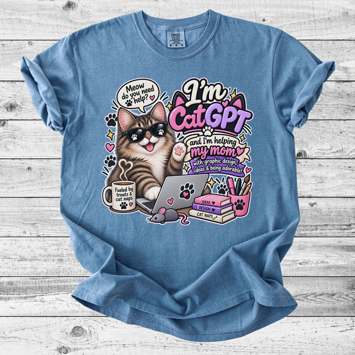 CatGPT Funny Cat T-Shirt | Tech Lover Cat Mom Gift