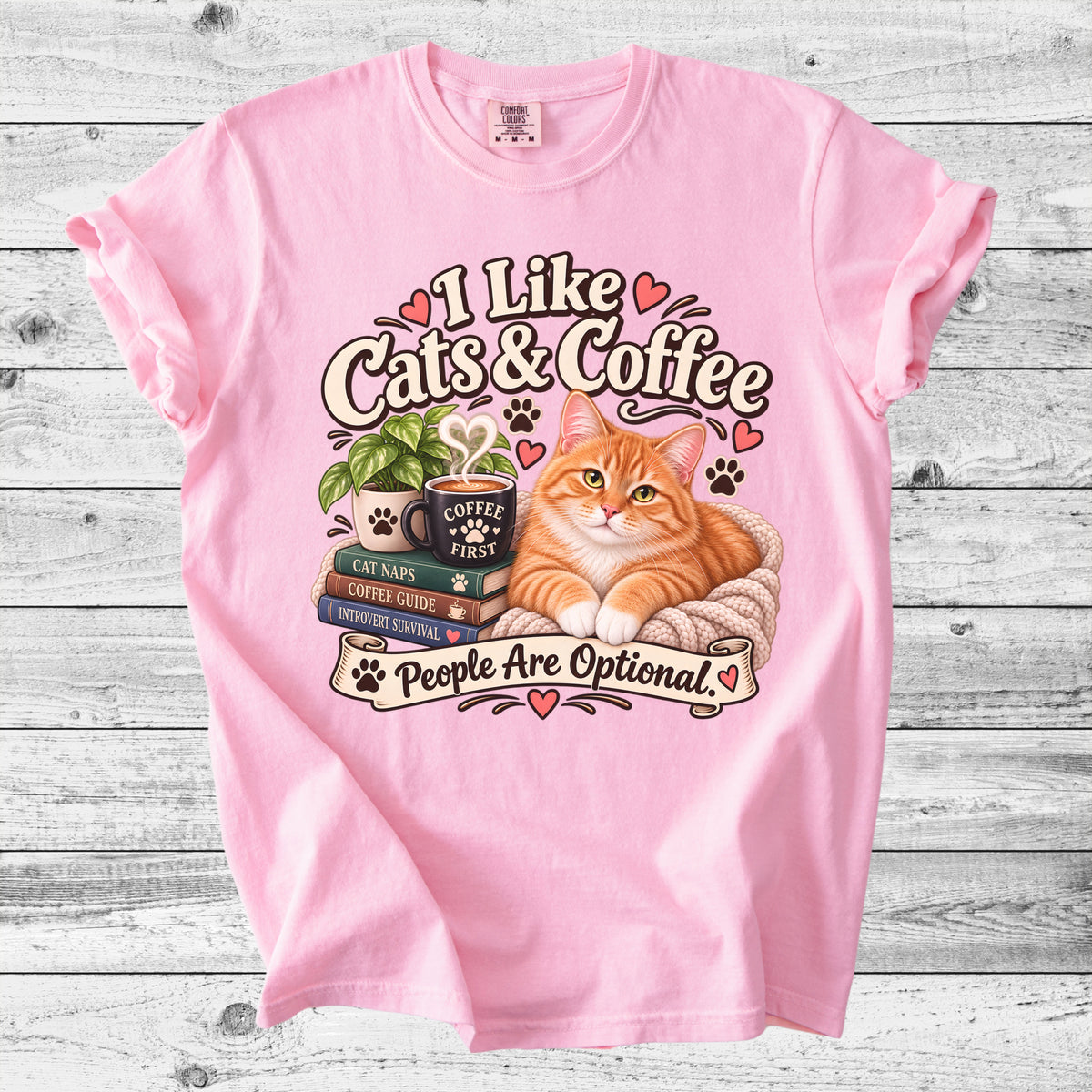 Cats & Coffee T-Shirt | Funny Cat Mom Gift for Coffee Lovers