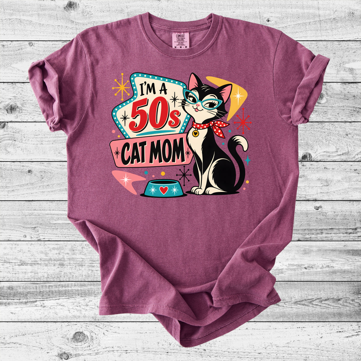 50s Cat Mom T-Shirt