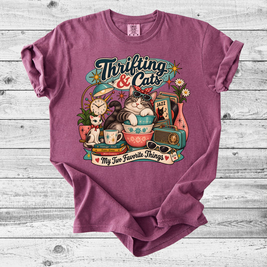 Thrifting & Cats T-Shirt