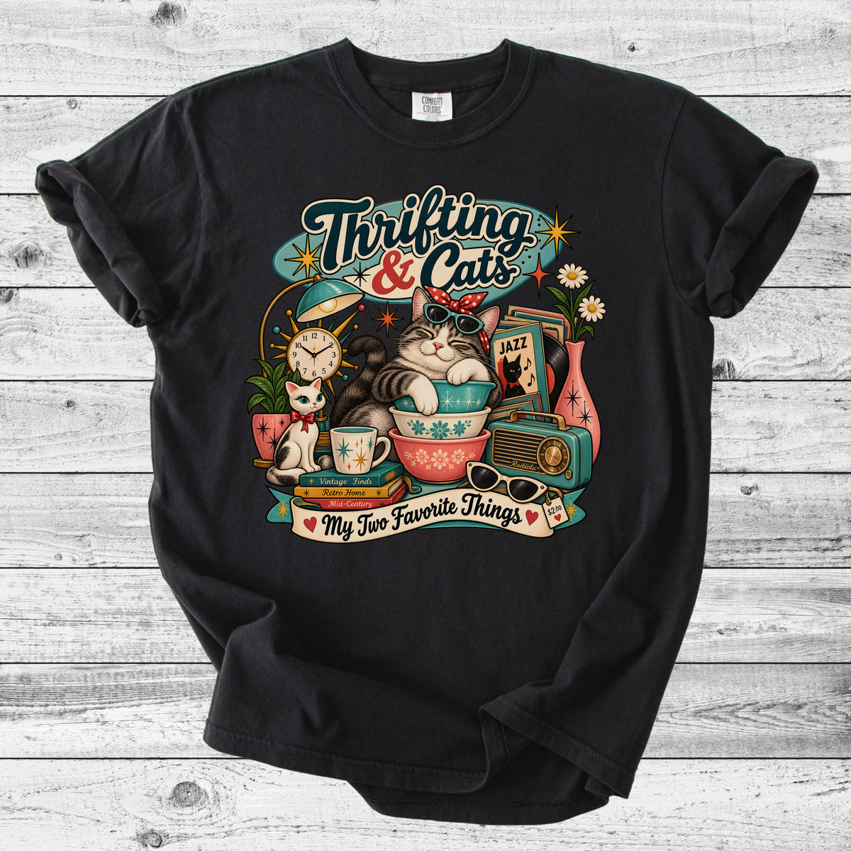 Thrifting & Cats T-Shirt