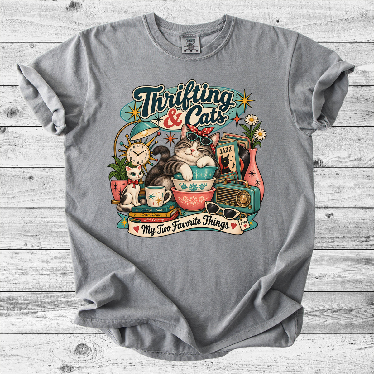 Thrifting & Cats T-Shirt