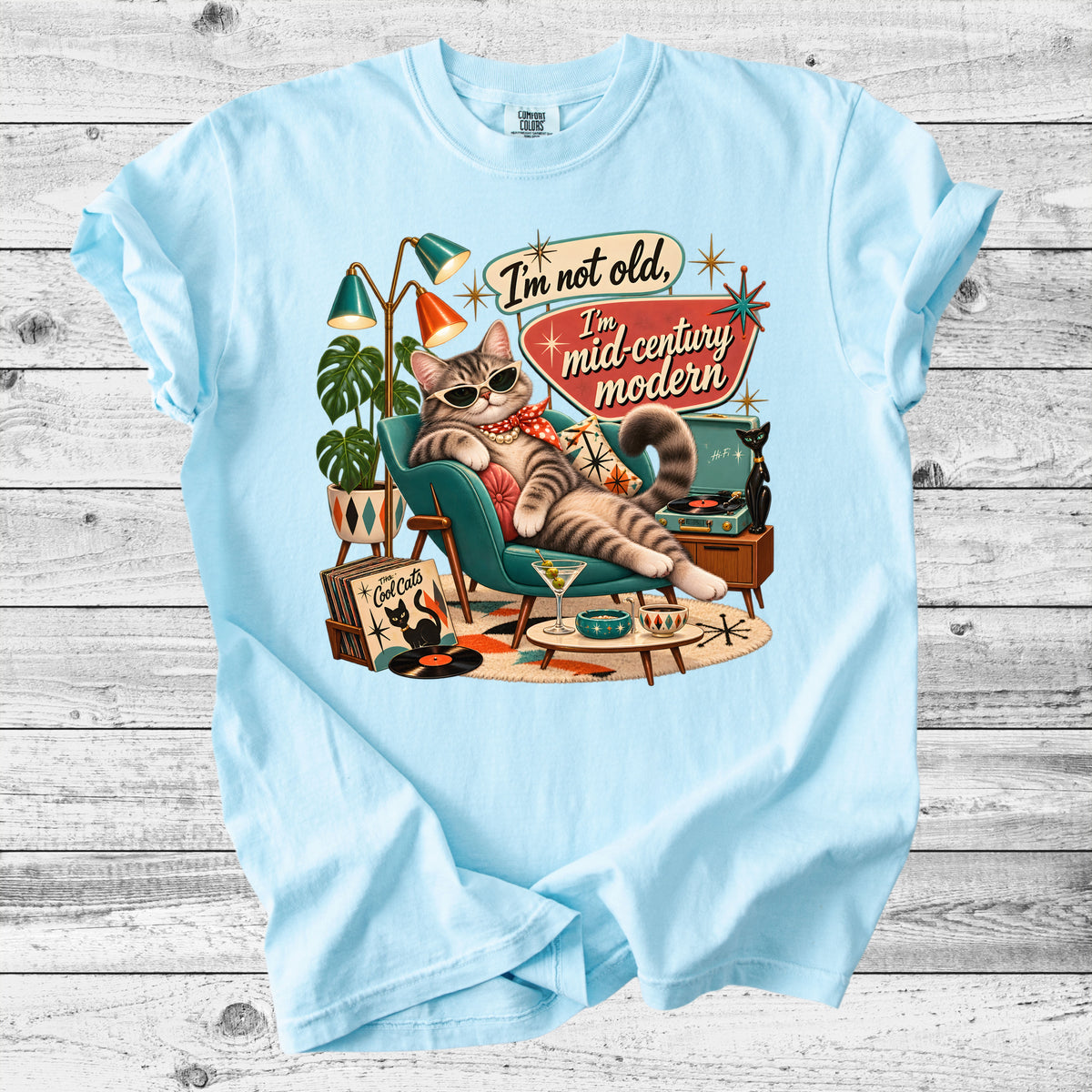 Mid-Century Modern Cat T-Shirt