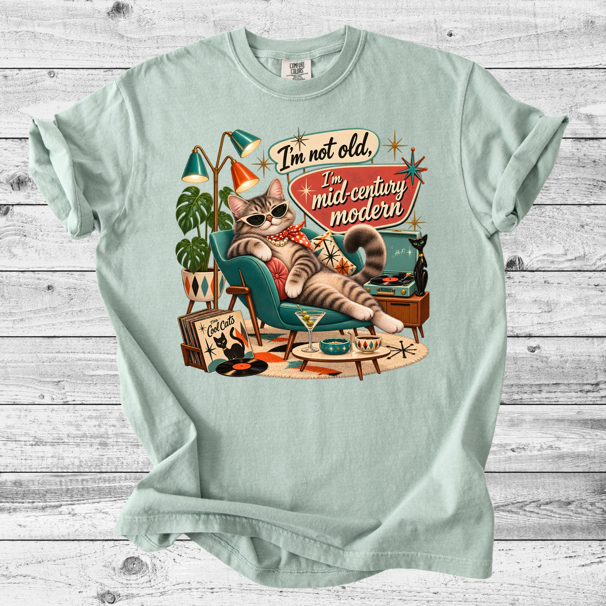 Mid-Century Modern Cat T-Shirt