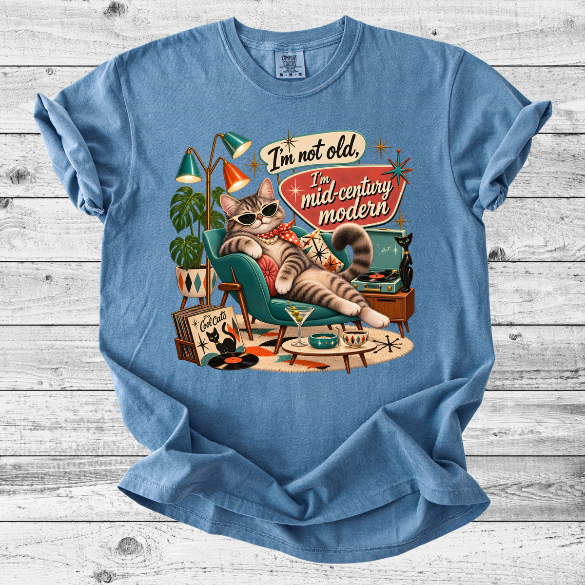 Mid-Century Modern Cat T-Shirt
