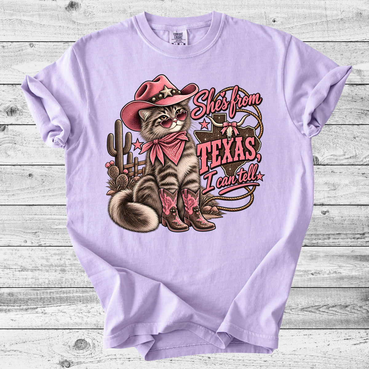 Texas Cowgirl Cat T-Shirt