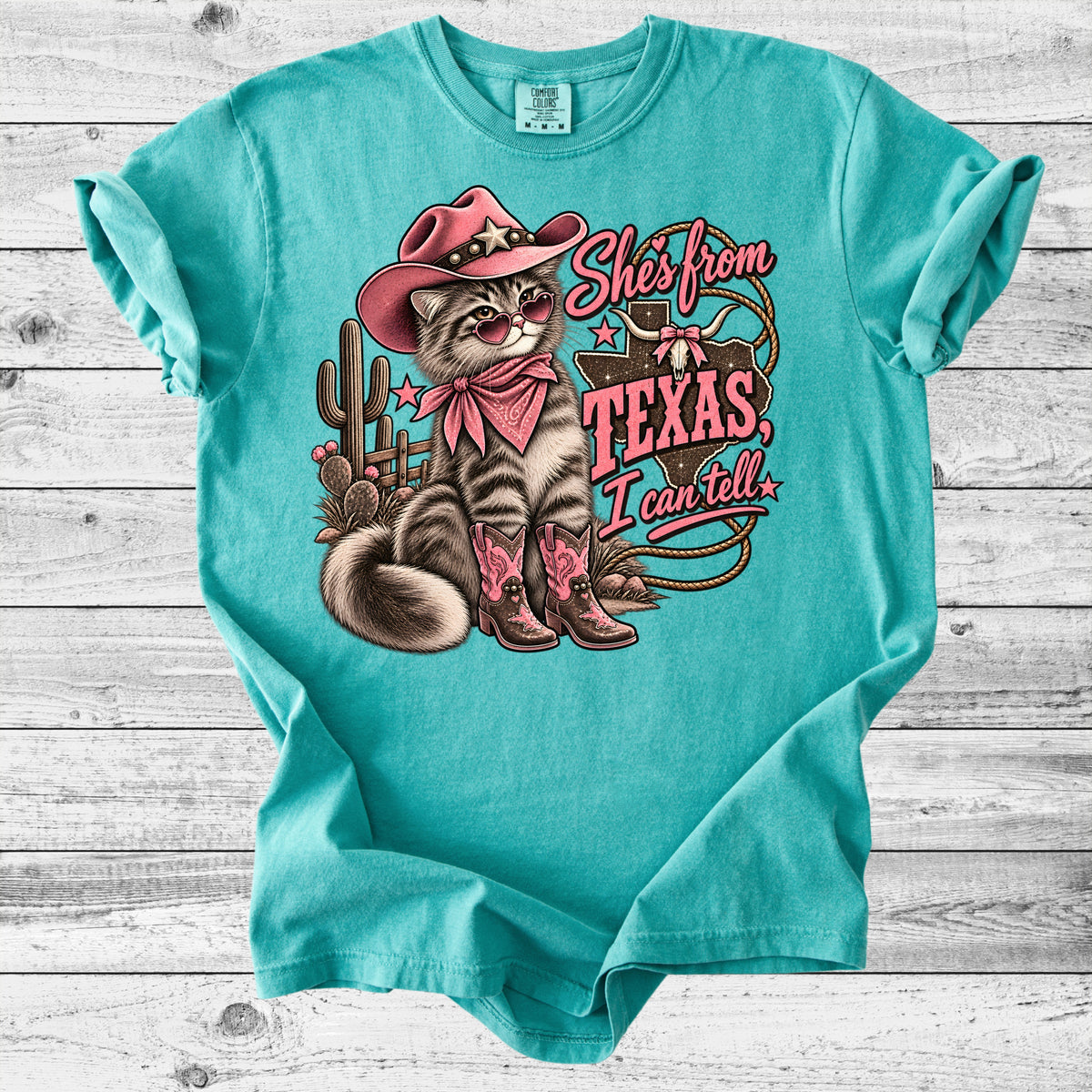 Texas Cowgirl Cat T-Shirt